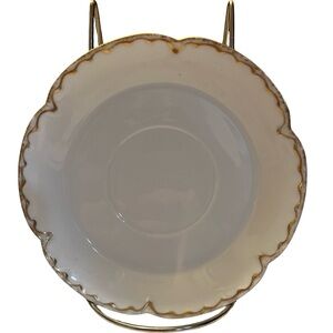 Vintage Haviland White Porcelain Gold-Trim Replacement Saucer